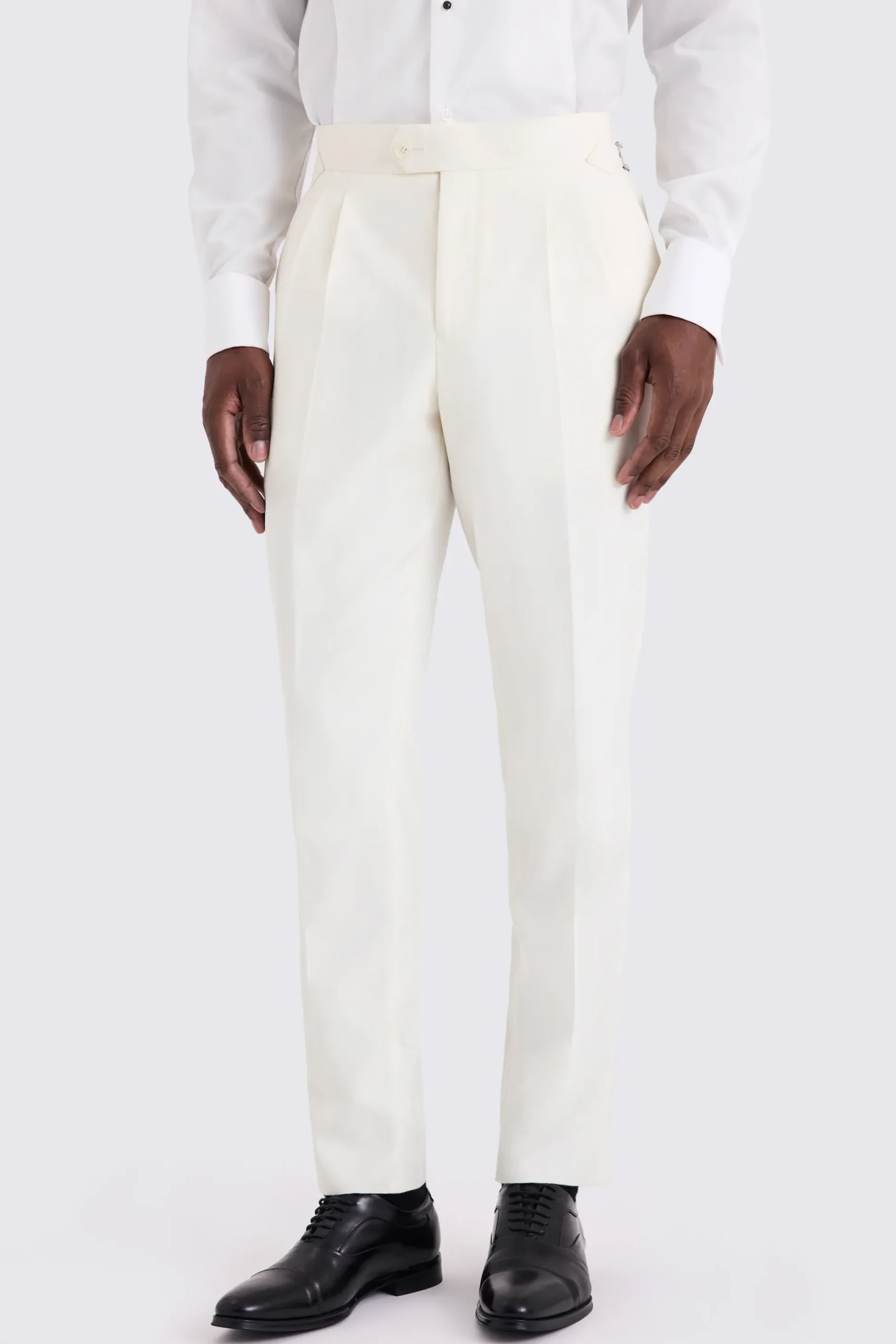 Tailored Fit Off White Tuxedo Jacket