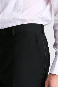 Tailored Fit Performance Black Dress Trousers