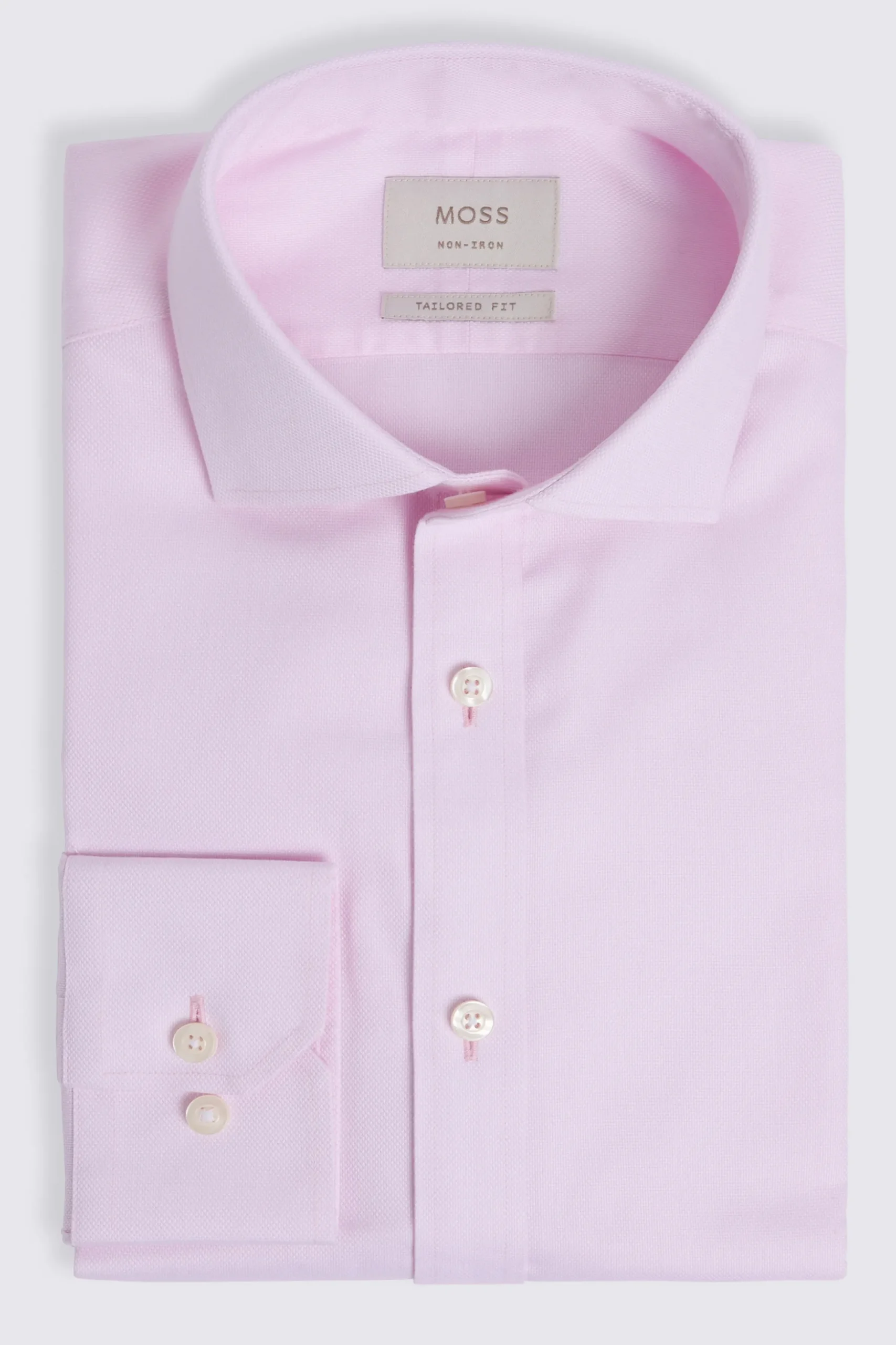 Tailored Fit Pink Royal Oxford Non Iron Shirt