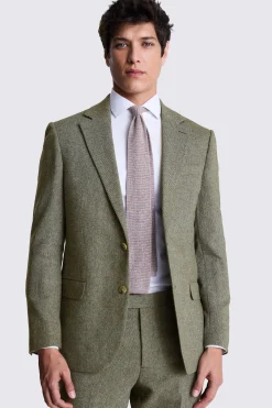 Tailored Fit Sage Herringbone Suit