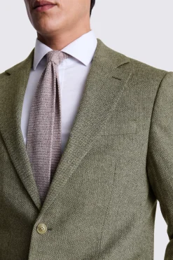 Tailored Fit Sage Herringbone Suit