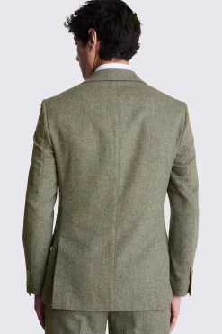 Tailored Fit Sage Herringbone Suit