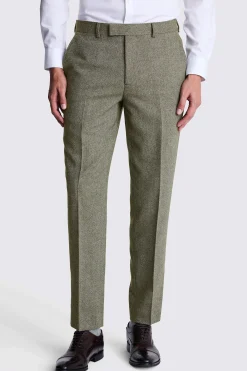 Tailored Fit Sage Herringbone Suit