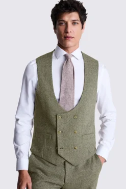 Tailored Fit Sage Herringbone Suit