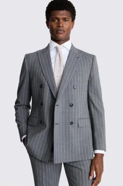 Tailored Fit Sage Stripe Performance Suit