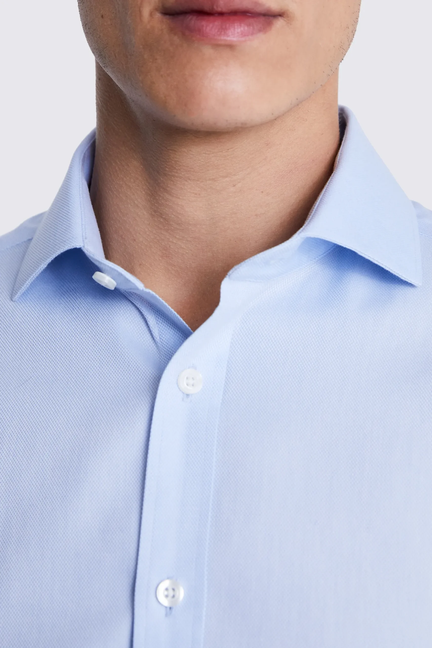 Tailored Fit Sky Royal Oxford Non Iron Shirt