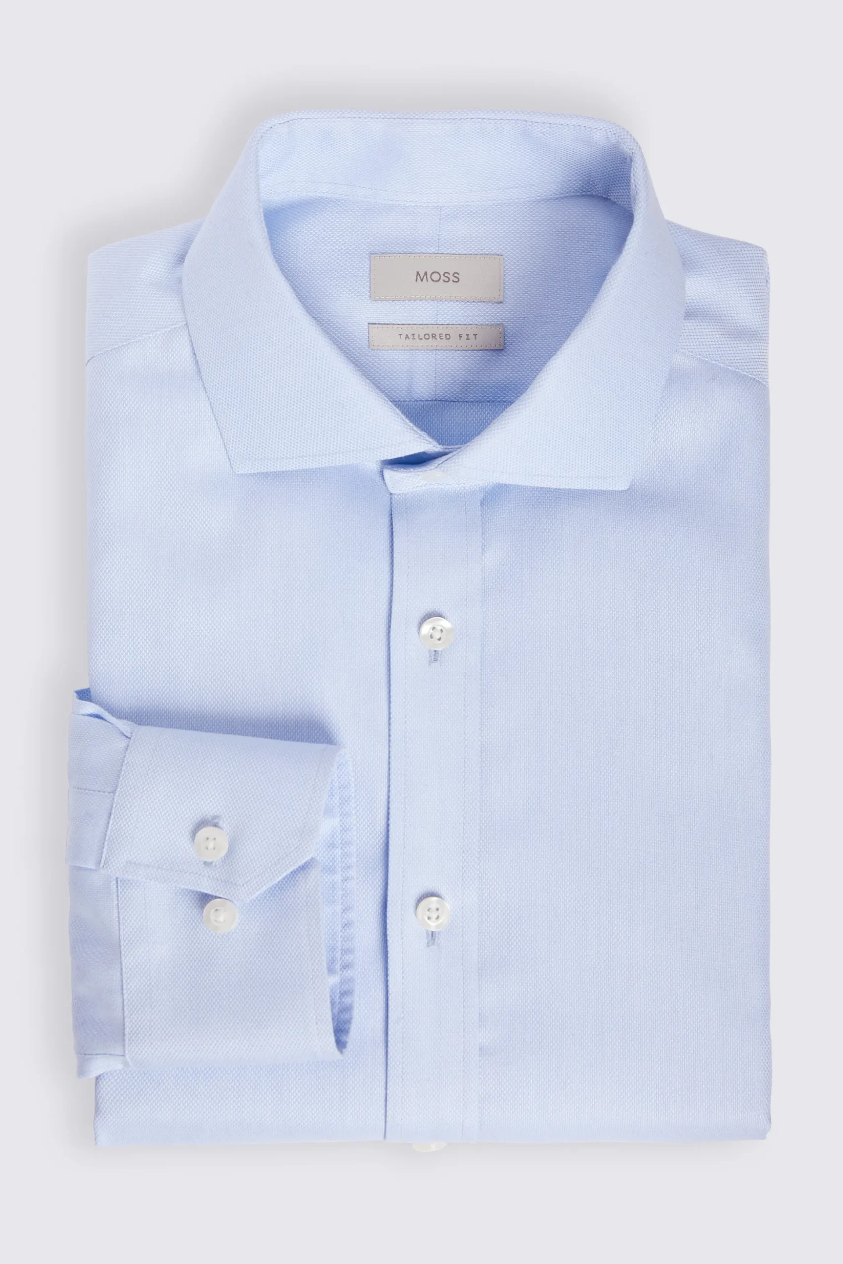 Tailored Fit Sky Royal Oxford Non Iron Shirt