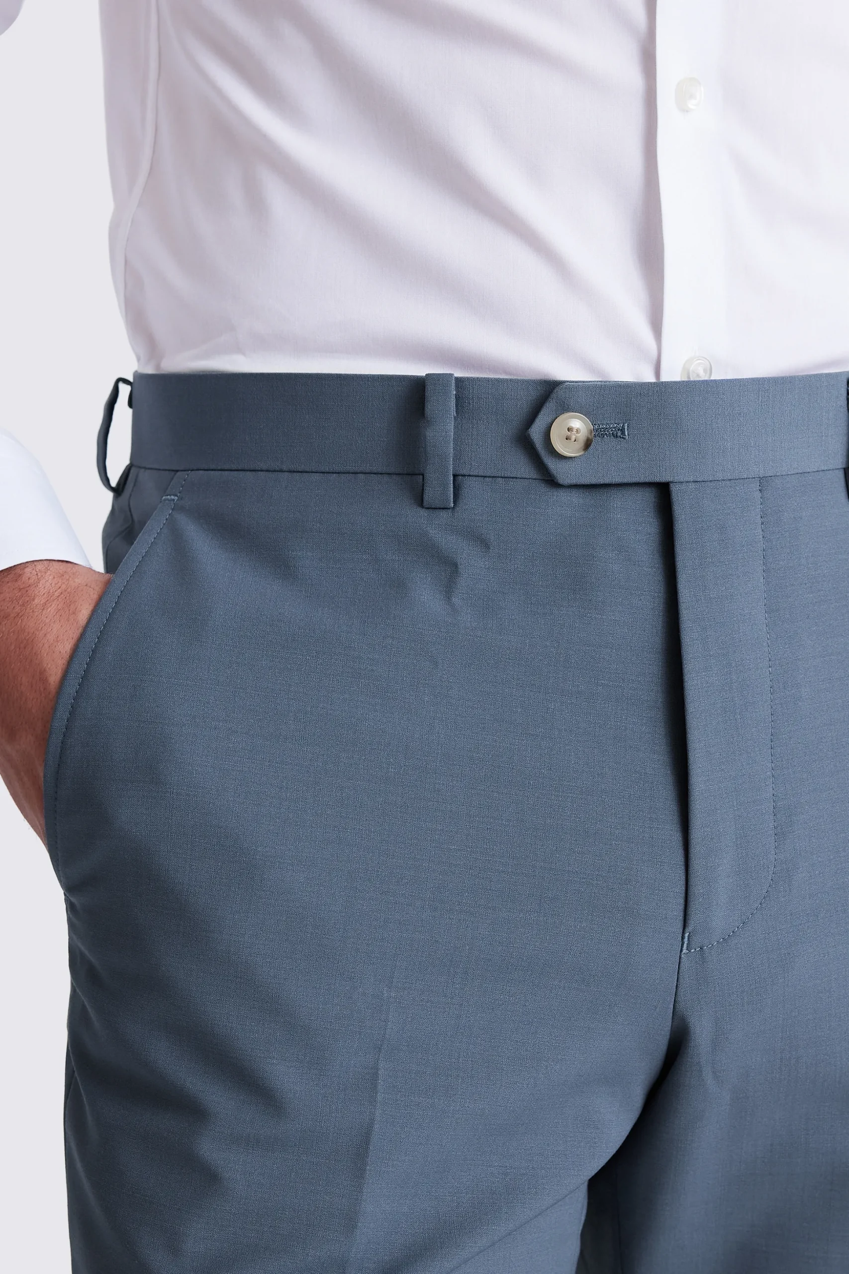 Tailored Fit Steel Blue Performance Trousers