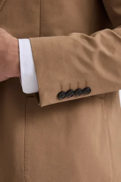 Tailored Fit Tobacco Cotton Suit