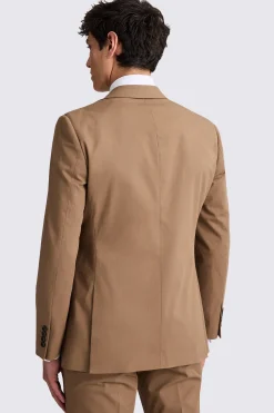 Tailored Fit Tobacco Cotton Suit