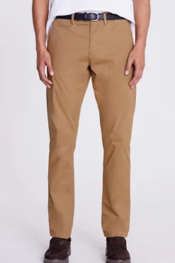 Tailored Fit Tobacco Stretch Chinos