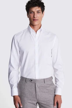 Tailored Fit White Button Down Oxford Shirt