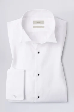 Tailored Fit White Marcella Wing Collar Dress Shirt