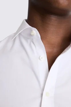Tailored Fit White Pinpoint Oxford Contrast Shirt