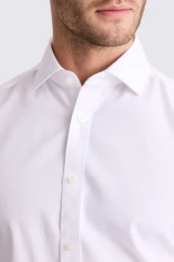Tailored Fit White Pinpoint Oxford Non-Iron Shirt