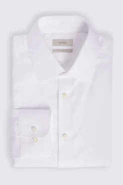 Tailored Fit White Piqué Shirt