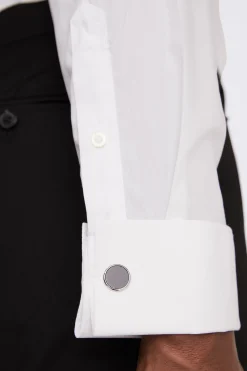 Tailored Fit White Poplin Non-Iron Shirt
