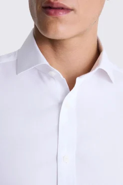 Tailored Fit White Royal Oxford Non Iron Shirt