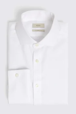 Tailored Fit White Royal Oxford Non Iron Shirt