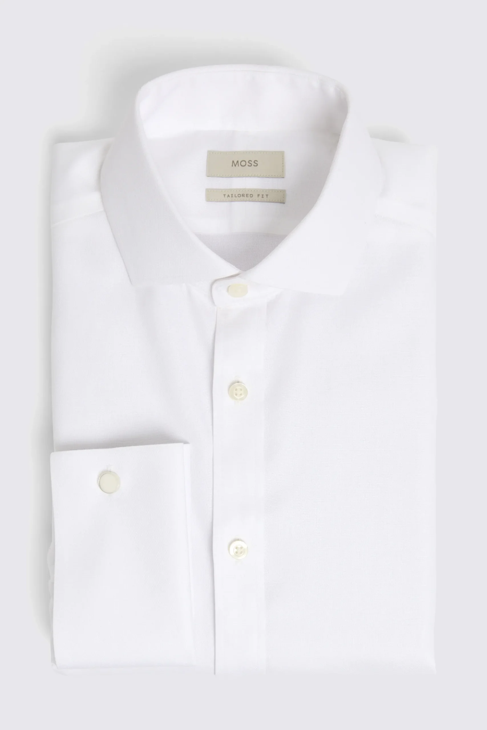Tailored Fit White Royal Oxford Non Iron Shirt