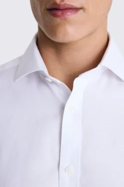 Tailored Fit White Royal Oxford Non Iron Shirt