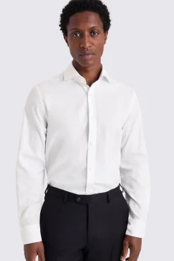 Tailored Fit White Textured Shirt