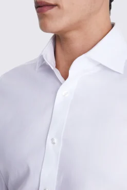 Tailored Fit White Twill Shirt