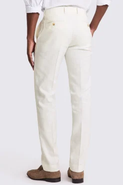 Tailored Matte White Linen Trousers