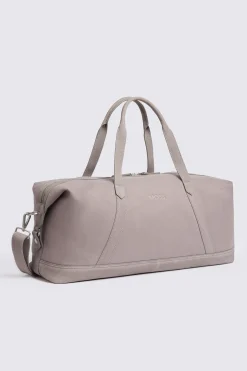 Taupe Canvas & Suede Holdall