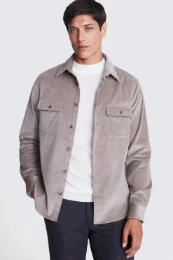 Taupe Corduroy Overshirt