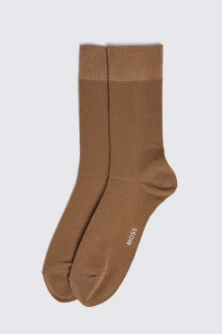Taupe Herringbone Socks