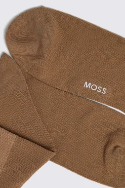 Taupe Herringbone Socks