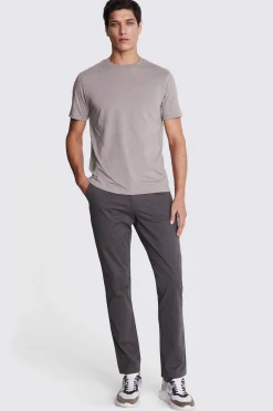 Taupe Melange Crew-Neck T-Shirt