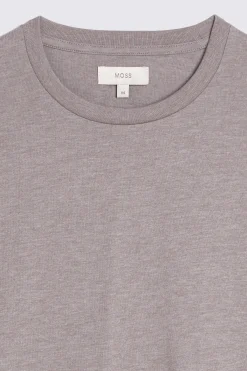 Taupe Melange Crew-Neck T-Shirt