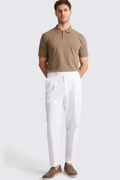 Taupe Pique Polo Shirt