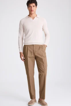 Taupe Pleated Trousers
