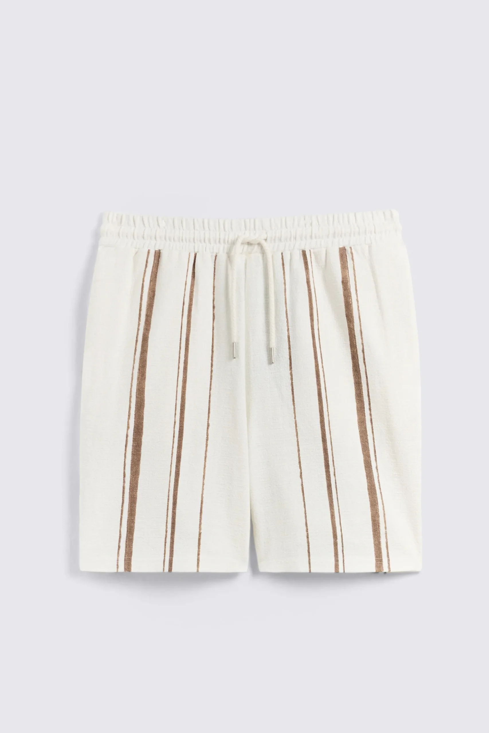 Taupe Stripe Shorts