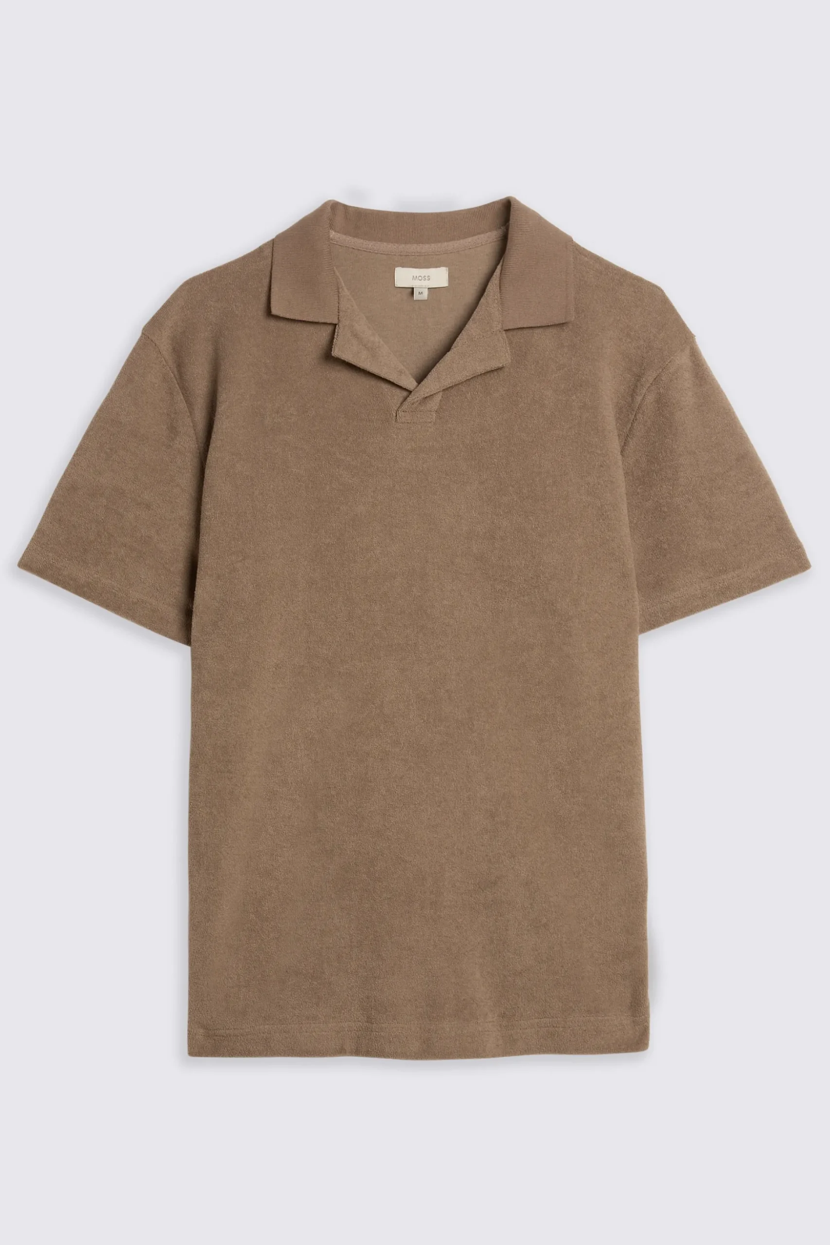 Taupe Terry Towelling Skipper Polo