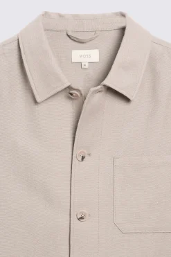 Taupe Wool Linen 3 Pocket Shacket