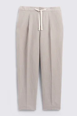 Taupe Wool Linen Beach Trousers