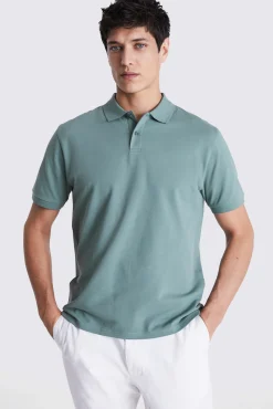 Teal Piqué Polo Shirt