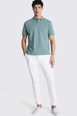 Teal Piqué Polo Shirt