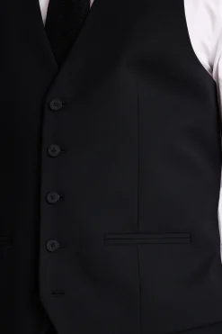 Ted Baker Tailored Fit Black Twill Waistcoat