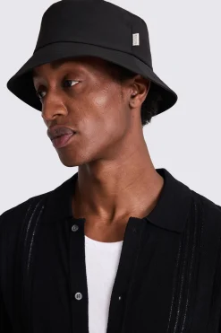 Water Repellent Black Bucket Hat