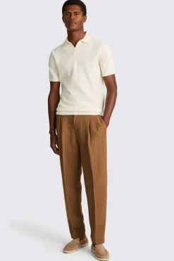 White Bouclé Skipper Polo
