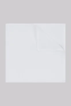 White Cotton Pocket Square