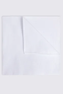 White Cotton Pocket Square