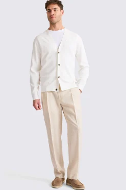 White Four Button Cardigan