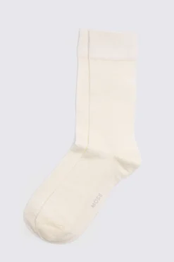 White Herringbone Socks