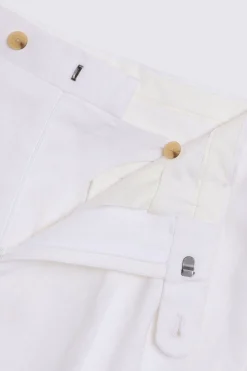 White Linen Shorts